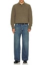 view 5 of 5 Statten Long Sleeve Polo in Dusky Green