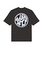 view 1 of 4 Distortion Crew Neck Tee in Washed Black & Blue