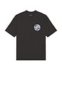 view 2 of 4 Distortion Crew Neck Tee in Washed Black & Blue