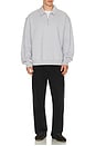 view 3 of 4 Milo Sweatshirt Polo in Light Grey Marl