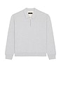 view 4 of 4 Milo Sweatshirt Polo in Light Grey Marl
