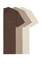 view 1 of 4 Brace Crew 3 Pack Tee in Grey, Ganache, & Brown