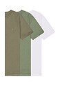 view 1 of 6 Brace Crew Shirt 3 Pack in White, Green, & Green