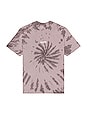 view 1 of 3 Colton Tie Dye Crew Tee in Ground Lilac & Blue
