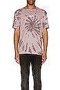 view 3 of 3 Colton Tie Dye Crew Tee in Ground Lilac & Blue