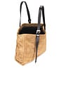 view 4 of 6 Haven Suede Tote in Biscuit Brown