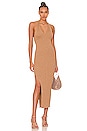 view 1 of 4 Lexi Halter Dress in Praline Metallic