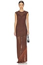 view 1 of 4 Jessie Dress in Burnt Brown