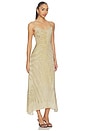 view 2 of 3 Leona Dress in Zebra Sand Gold