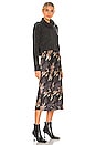view 3 of 4 ROBE MI-LONGUE TIERNY in Charcoal Grey & Black