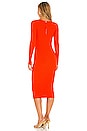 view 3 of 3 Bardi Rib Dress in Flame Red