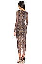 view 3 of 3 Norma Long Sleeve Snake Dress in Grey