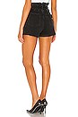view 3 of 4 Hannah Paperbag Short in Washed Black