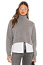 view 1 of 4 Lydia Shirt Jumper in Grey Marl & White