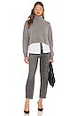view 4 of 4 Lydia Shirt Jumper in Grey Marl & White