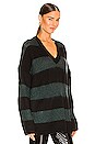 view 2 of 5 Lou Sparkle Sweater in Black & Forest Green