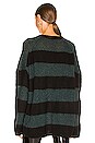 view 3 of 5 Lou Sparkle Sweater in Black & Forest Green