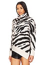 view 3 of 5 Lock Zebra Roll Neck Sweater in Chalk White & Black