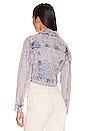 view 3 of 4 Jinx Cropped Denim Jacket in Snow Lilac