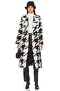 view 1 of 4 Mabel Houndstooth Coat in Black & White