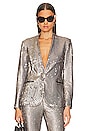 view 1 of 5 Leigh Sequin Blazer in Silver
