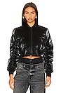view 2 of 5 Callie Shine Bomber in Black
