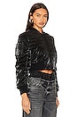 view 3 of 5 Callie Shine Bomber in Black