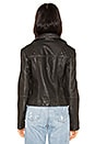 view 3 of 4 Cargo Leather Biker Jacket in Black & Grey