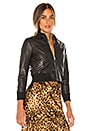 view 2 of 4 Pascao Leather Bomber Jacket in Black