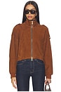 view 1 of 5 BLOUSON LOWDEN SUEDE in Cognac Brown