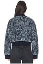 view 4 of 6 Kaytra Denim Bomber in Printed Indigo