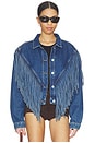 view 1 of 6 CHAQUETA MARLENE TASSEL in Dark Indigo