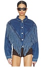 view 2 of 6 CHAQUETA MARLENE TASSEL in Dark Indigo