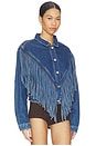 view 3 of 6 CHAQUETA MARLENE TASSEL in Dark Indigo