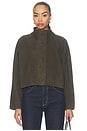 view 1 of 5 Ryder Suede Jacket in Khaki Green