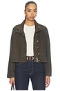 view 2 of 5 Ryder Suede Jacket in Khaki Green