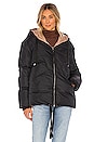 view 3 of 6 Allie Reversible Puffer in Black & Peach