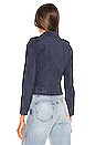 view 4 of 5 Suede Balfern Biker Jacket in Midnight Blue