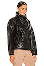 view 3 of 5 Bon Leather Puffer Jacket in Black