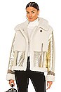 view 1 of 1 Farley Metallic Shearling Jacket in Bright Gold