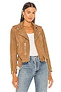 view 1 of 5 CHAQUETA SUEDE in Tan Brown