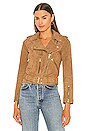 view 2 of 5 CHAQUETA SUEDE in Tan Brown