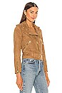 view 3 of 5 CHAQUETA SUEDE in Tan Brown