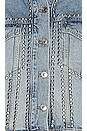 view 5 of 5 Pearl Studded Denim Jacket in Vintage Indigo