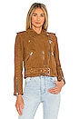 view 2 of 5 Suede Balfern Biker in Rust Brown