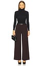 view 5 of 6 Aleida Wide Leg Trouser in Tawny Port Red
