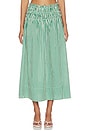 view 1 of 6 JUPE KALI MAXI in Apple Green & White
