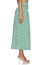 view 3 of 6 JUPE KALI MAXI in Apple Green & White