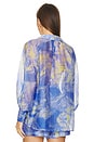 view 3 of 4 Isla Inspiral Shirt in Electric Blue