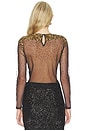 view 3 of 5 Greta Embellished Top in Black & Gold